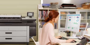 HP Wide Format Printer Printing